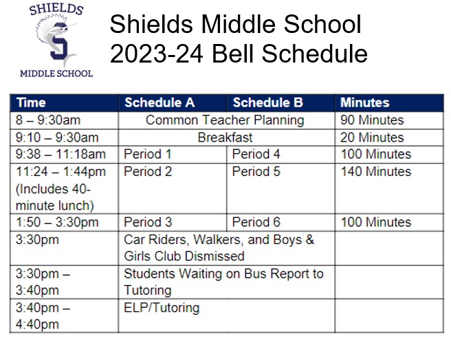 Bell Schedule